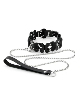 Erotska ogrlica od kožne pletenice sa povodcem