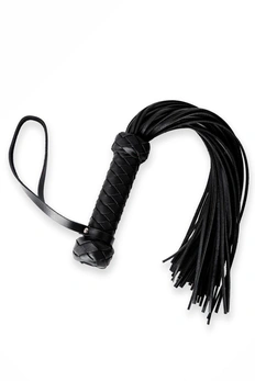 Crna pletenica sa pletenom drškom lagana - 50 cm