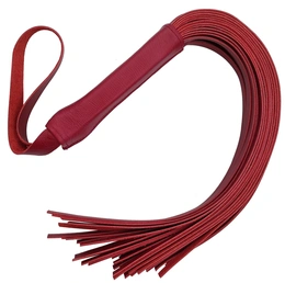 Crvena kožna pletenica flogger za BDSM (BDSM bič za igre i predigre)