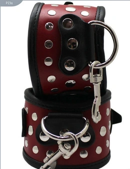 BDSM lisice od kože crvene (Šifra: p23a)