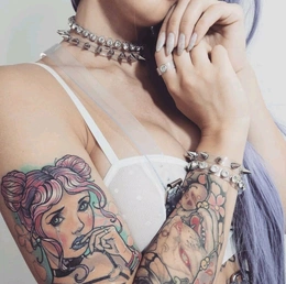 Choker sa šiljastim kamenčićima od vinila i kože kinki prozirni dodaci