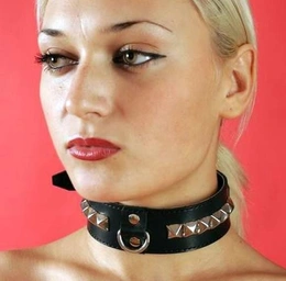 BDSM ogrlica od prave kože (P217)