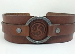 BDSM ogrlica sa prstenom (smeđa) Triskel