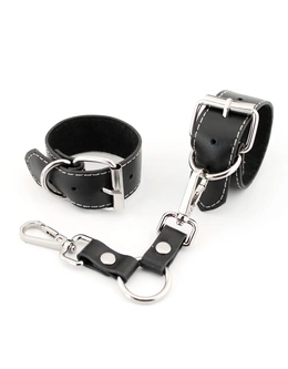 Lisice kožni bdsm sa ukrasnim šavovima