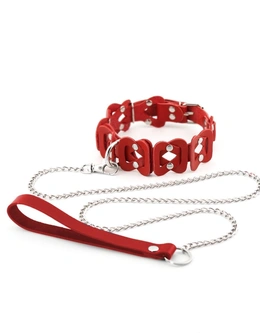 Erotska ogrlica od kožne pletenice sa povodcem