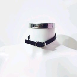 Choker tanka koža sa prstenom bdsm dodatna oprema portupea leggers