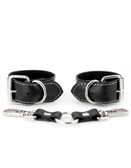 Lisice kožni bdsm sa ukrasnim šavovima