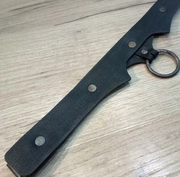 Ogrlica od čokera sa prstenom od prave kože