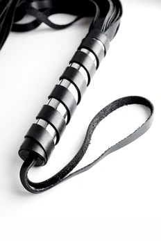 Pletenica: bdsm pletenica kožna crna 60 cm