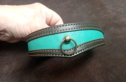 Ogrlica od čokera sa prstenom od kože