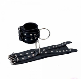 BDSM lisice od kože  krst (R218)