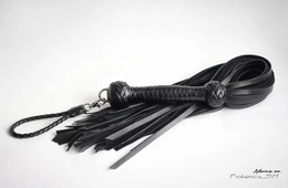 Flogger kombinovana koža i velur 50 repova