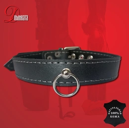 Ogrlica: ogrlica od čokera kožna crna Madame de Steel