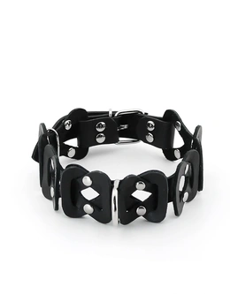 Erotska ogrlica od kožne pletenice sa povodcem