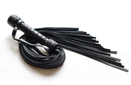 Pletenica flogger Crna 40 repova od 50 cm