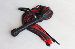 Pleteni flogger crno-crveni 40 repova od 50cm