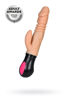 Toifa a-Tois Hot Shot realistični vibrator sa Up-Dovn, TPE, gole, 24,2 cm