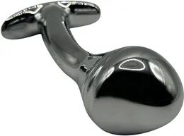 Zakrivljeni aluminijumski Analni čep za nošenje Small