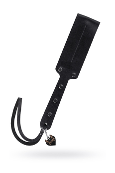 Pecado BDSM paddle, meka, prirodna koža i drvo, crna