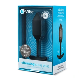 Čep za nošenje sa vibracijama crni B-Vibe Vibrating Snug plug 2