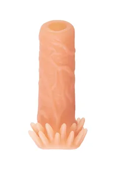 Kokos mlaznica je realna sa dodatnom stimulacijom, TPE, telesna, 10 cm