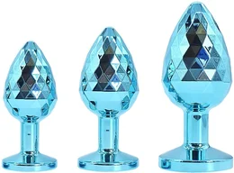 Plavi aluminijumski texturni Analni čep mali