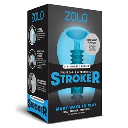 Dvostruki masturbator mini Double Bubble plava