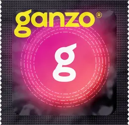 Ganzo Ektase kondomi, sa tačkastom rebrastom površinom, anatomskog oblika, latex, 18cm, 15pcs