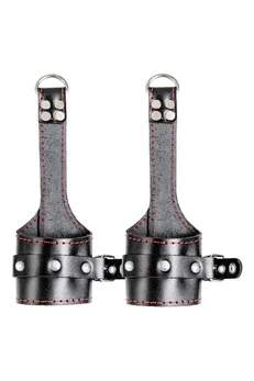 Pecado BDSM gimbal, mekan  sa crvenim šavovima, koža, crna