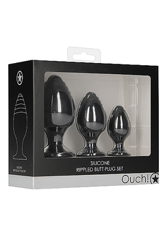 Rippled Butt Plug set analnih čepova