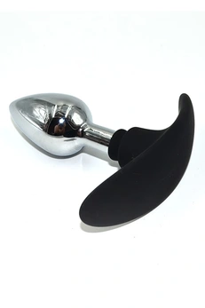 Srebrni Analni čep za nošenje sa silikonskom bazom