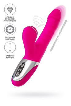Vibrator sa vakuumskom talasnom stimulacijom klitorisa Joss to-FROLLI, silikon, roze, 21,5 cm
