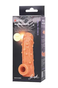 Kokos mlaznica realna sa dodatnom stimulacijom, TPE, telesna, 10 cm (NS 002-s)