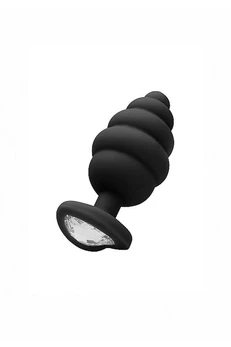 Analni čep Regular Ribbed Diamond Heart plug