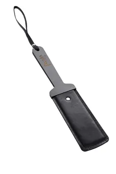 Pecado BDSM paddle, tvrda, prirodna koža i drvo, crna
