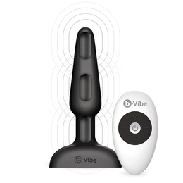 Analni premium pluta sa 3 motora B-Vibe Trio plug Black