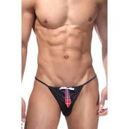 Tange gaćice su crne sa kariranom kravatom