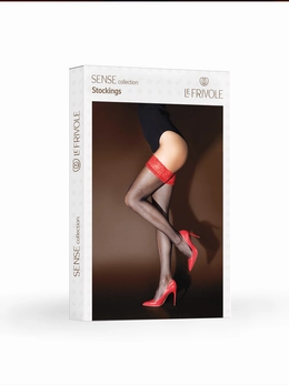 Čarape od crvene čipke (Sense) L / XL