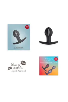 Analni stimulans Fun Factori Balls, silikon, crni, 7 cm