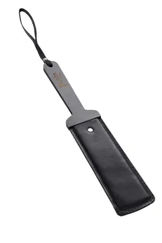 Pecado BDSM paddle, flexibilan, koža i drvo, crna