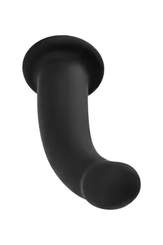 Analni dildo Popo Pleasure bi TOIFA Serpens sa savijanjem M, silikon, Crna, 16,5 cm