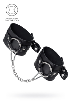 Pecado BDSM okovi, debela koža sa ušicama, prirodna koža, crna