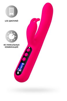 G-tačka vibrator sa Erotek Rablock klitoralnom stimulacijom, silikon, ružičasta, 23,5 cm