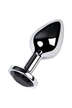 Analna čaura Metal bi TOIFA, metal, srebro, sa crnim kristalom, 8 cm, Ø 3,4 cm, 85 g