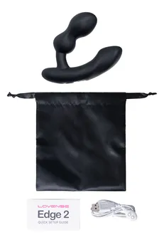 Lovense Edge 2 stimulator prostate, silikon, Crna, 12,4 cm