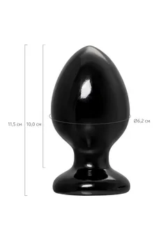 Analna čaura TOIFA Popo Pleasure Cetus α, PVC, Crna, 11,5 cm, Ø 6,2 cm