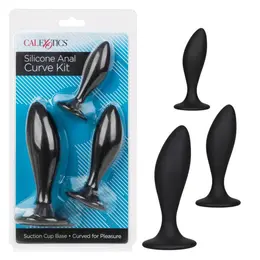 Silicone Curve anal kit set od tri čep