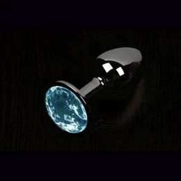 Veliki analni čep sa kristalom, grafit-slane stvari, 8,5 cm