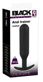 Analni čep cilindričnog oblika sa težinom srednji Anal Trainer bi Black Velvets