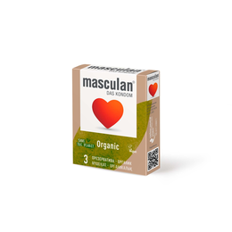 Kondomi Masculan Organic ekološki prihvatljivi, klasični, 3 kom.